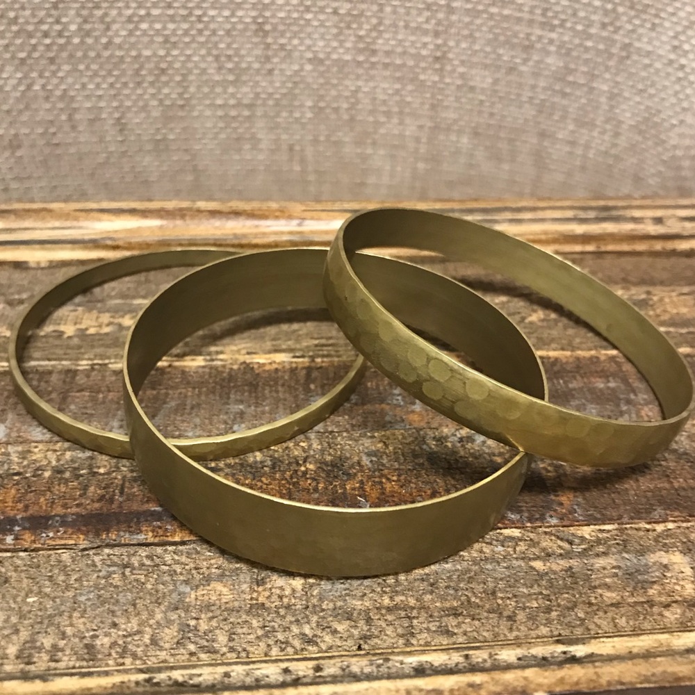 Gold express bangle bracelet set